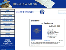 Tablet Screenshot of hinshawmusic.com